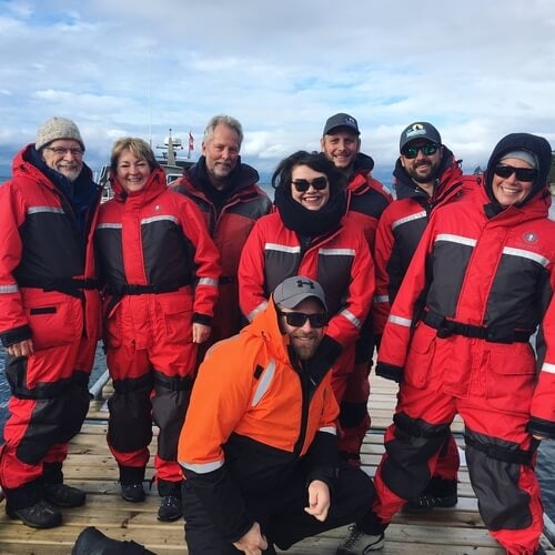 Group with cruiser suits