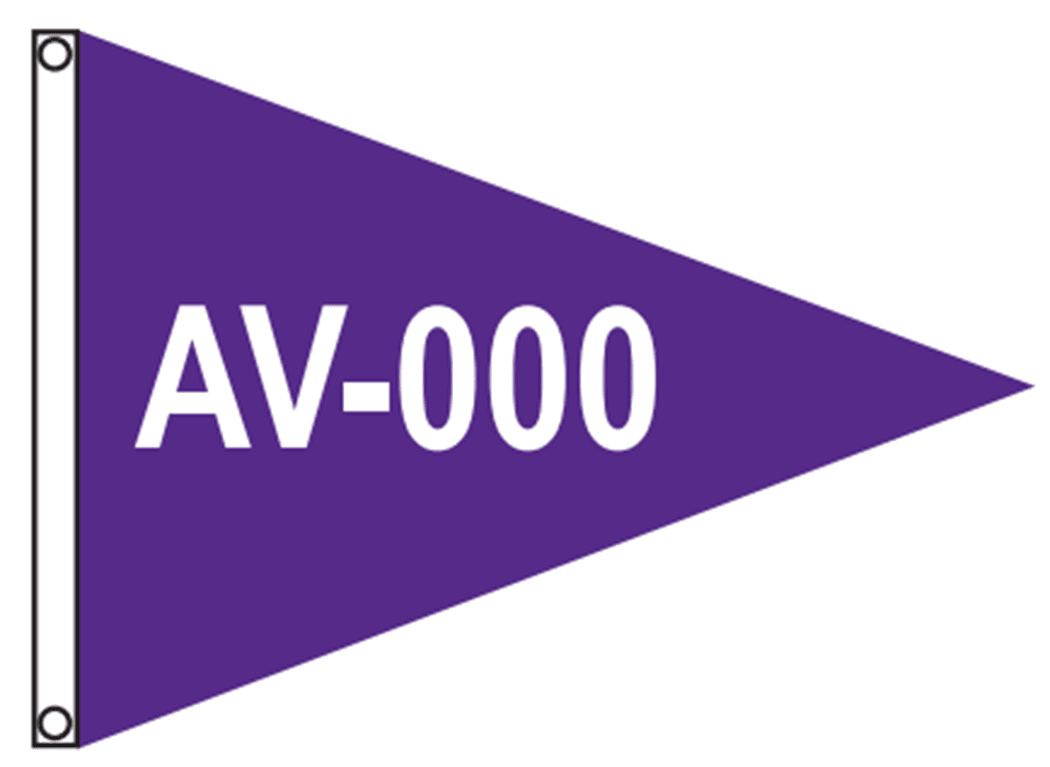 Sample Purple Authorized Vessel Flag