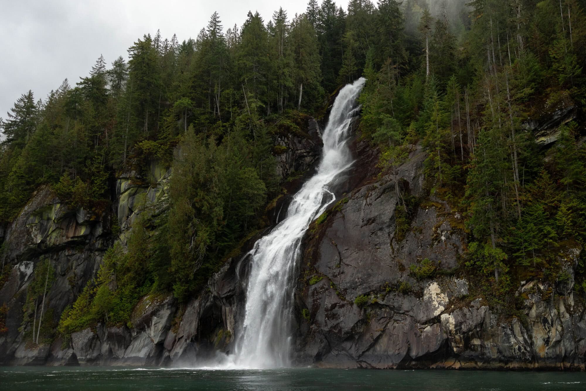 Toba Inlet Waterfall