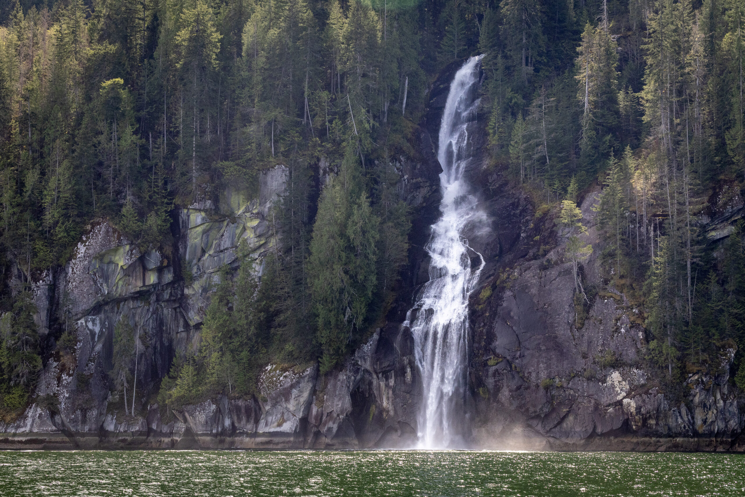 waterfall in toba inlet