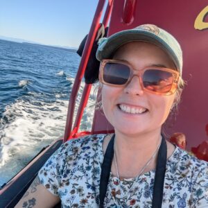 Staff member Alex on a zodiac tour.